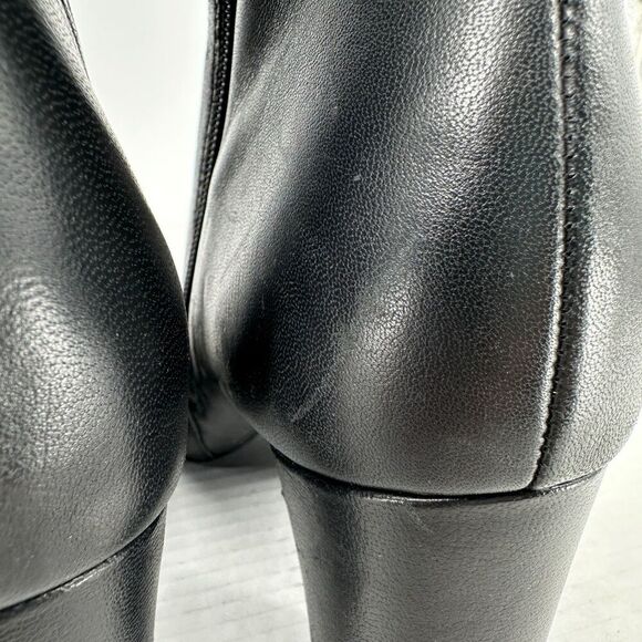 Bandolino BD Zoila Heel Ankle Booties Size 11 Black Leather Pointed Toe Studded - Picture 7 of 14